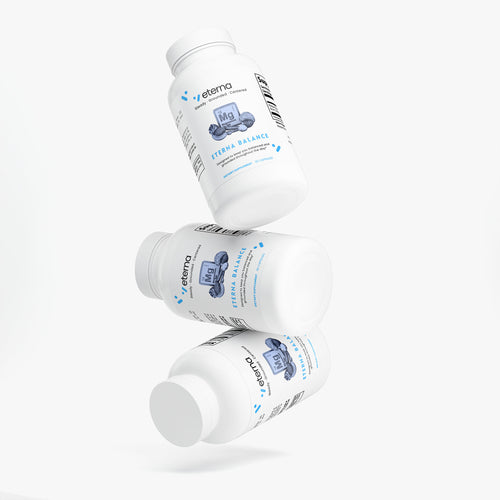 Eternavits Eterna Balance supplement bottle angled view showing label