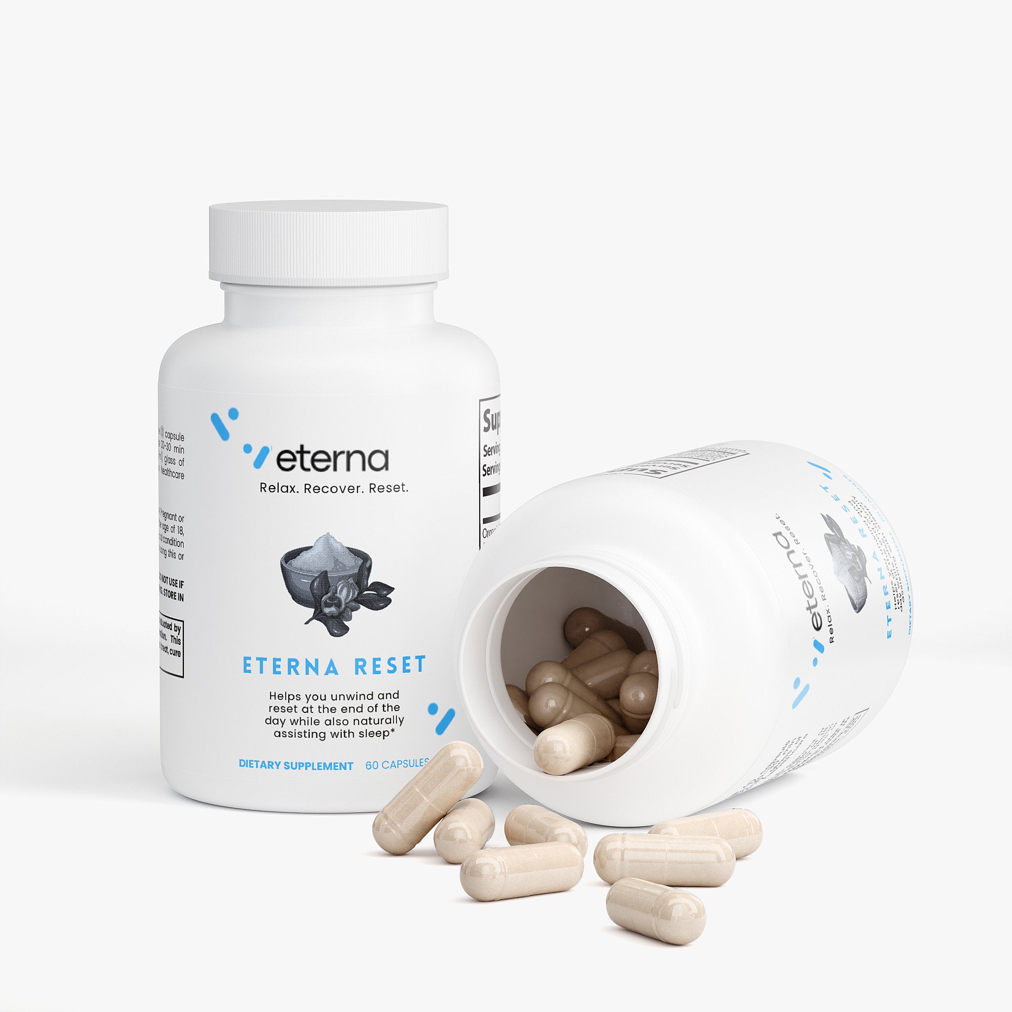 Eternavits Eterna Reset supplement facts and ingredients label